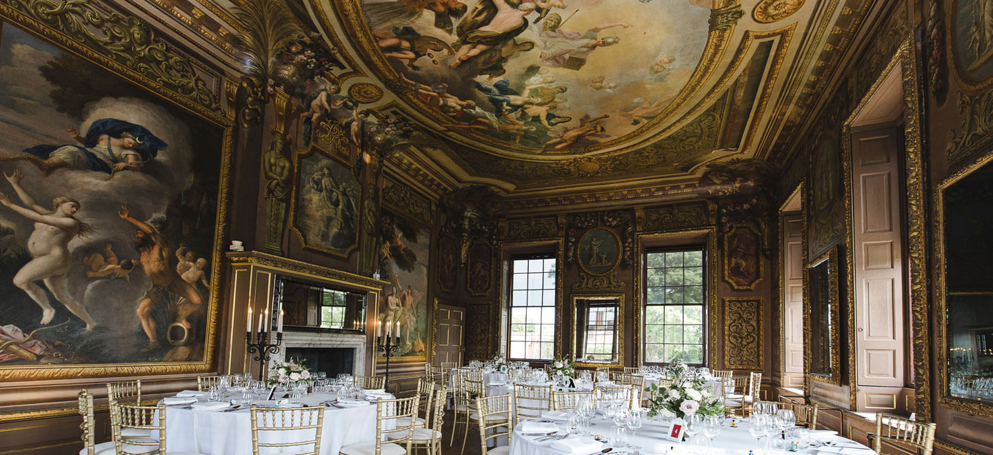 Little Banqueting House ineterior at Hampton Court Palace unique royal wedding venue surrey gay palace wedding guide 9