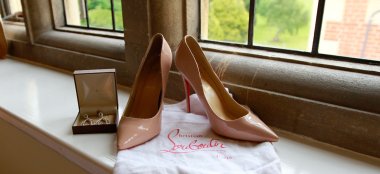 Louboutin Wedding Shoes Allison And Naomi Lesbian Wedding Copyright Hazel Buckley Photography Via The Gay Wedding Guide 3 5 380X174