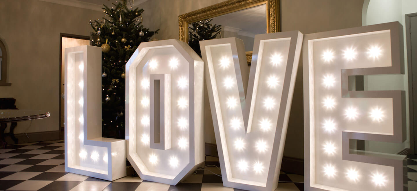 Love Sign at Southdowns Manor Luxury Gay Wedding Venue in Hampshire 9