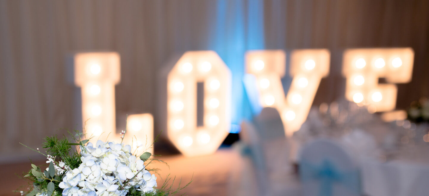 Love lights at Alexandra House country house wedding wiltshire gay wedding guide 9