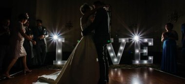 Love Sign At Kenwood Hall Hotel Sheffield Wedding Venue Yorkshire Gay Wedding Guide 9 380X174