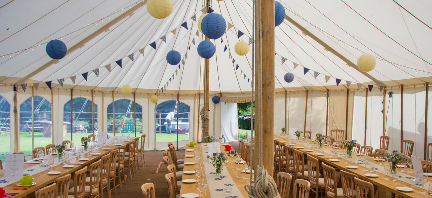 Marquee Interior At Kilminorth Cottages Wedding Venue Cornwall Gay Wedding Guide 9
