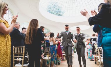 Married Aisle Walk At Scott And Guys Gay Wedding Image Copyright Hannah Hall Photography Via The Gay Wedding Guide 3 5 378X230