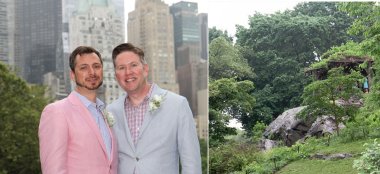 Mitchell And Brian Wed In Central Park Wedding Via The Gay Wedding Guide 3 5 380X174