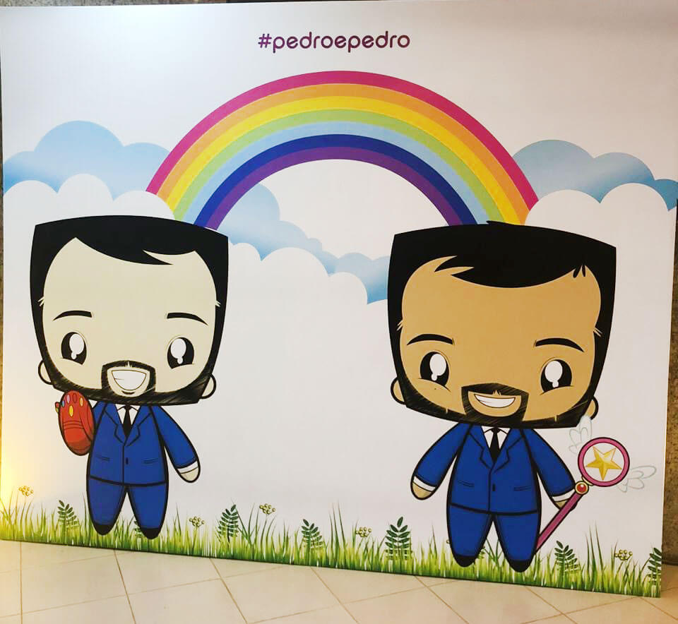 Mural of Pedro and Pedro gay wedding Brasil 1 5