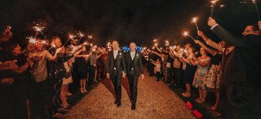 New Surrounded By Sparklers At The Elvetham Hotel Wedding Venue Hampshire Gay Wedding Guide Image Rivendell Studio 9 380X174