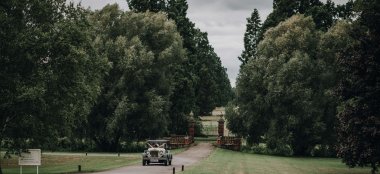 New Wedding Car Arrives At The Elvetham Hotel Wedding Venue Hampshire Gay Wedding Guide Image Rivendell Studio 9 380X174