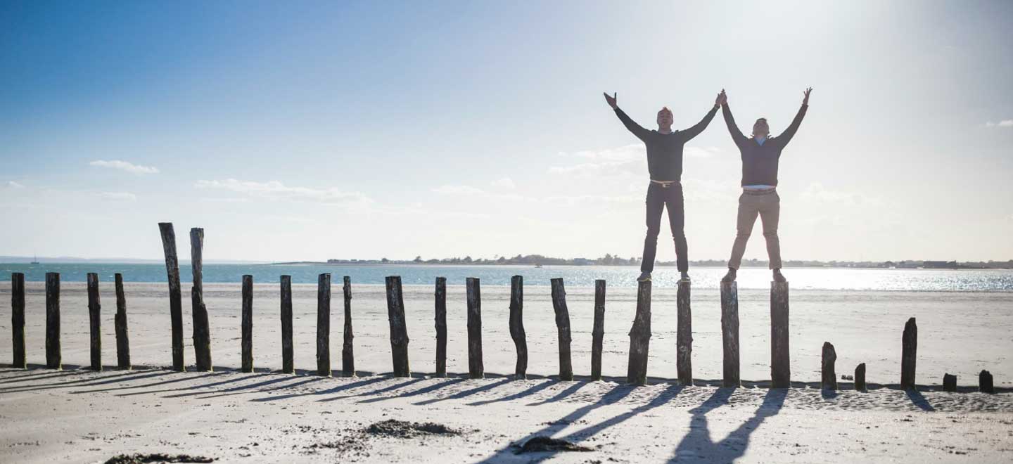 Neil And Rumen Silhouettes Beach Engagement Shoot Copyright It Must Be Love Wedding Photography Via The Gay Wedding Guide 4 1