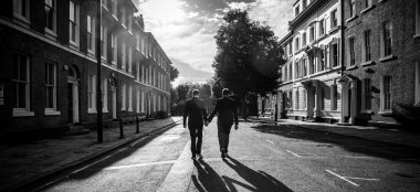 Neil And Ryan Walking Down The Street By James Tracey Gay Wedding Photography Via The Gay Wedding Guide 6 380X174