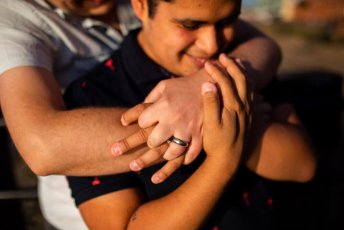 Neill Iggy Hug From Behind During Gay Engagement Shoot On London Southbank Image By Engagement Chapter Via Gay Wedding Guide 1 4 344X230