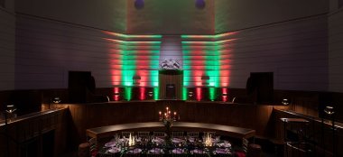 Night Setting At St Albans Unique Wedding Venue St Albans Museum Gay Wedding Guide 9 380X174