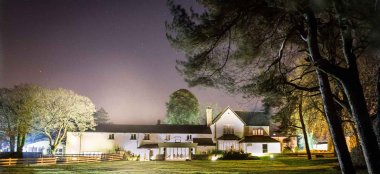 Nighttime Shot Of Llechwen Hall Hotel And Garden A Country House Wedding Venue Glamorgan Gay Wedding Guide 9 380X174