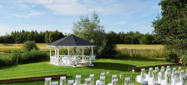 Outdoor Wedding At Sprowston Manor Country House Wedding Norfolk Gay Wedding Guide 9 380X174