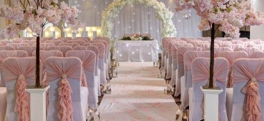Pink Wedding Theme At Kenwood Hall Hotel Sheffield Wedding Venue Yorkshire Gay Wedding Guide 9 380X174
