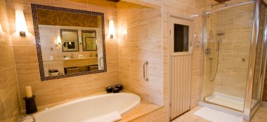 Radcliffe Bathroom Langley Castle Wedding Northumbria Uk Via The Gay Wedding Guide 9 380X174