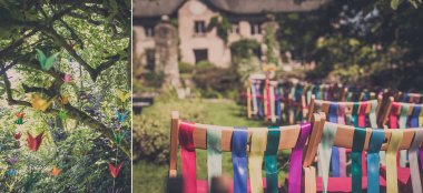 Rainbow Wedding Decor Hayne Barn Wedding Venue Devon Gay Wedding Guide Image By Rockrosephotography.co .Uk  9 380X174