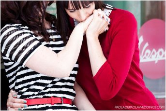 Real Gay Engagement Sarah And Karen Kiss Hand Gay Wedding Photographer Paola De Paola Copyright Paola De Paola 3 4 343X230