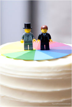 Real gay wedding Matt and Dan lego wedding cake gay wedding photographer Paola De Paola copyright Paola de Paola 3 5
