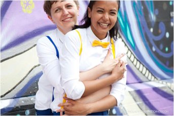 Real Gay Weddings Graffiti Alex And Audrey Lesbian Wedding Photographer Paola De Paola Copyright Paola De Paola 3 5 343X230