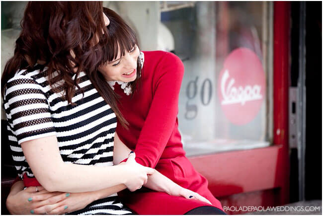 Real Lesbian Engagement Sarah And Karen Vespa Gay Wedding Photographer Paola De Paola Copyright Paola De Paola 3 1