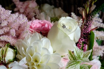 Ring In Flowers Emily Jodie Lesbian Wedding Devon At Ocean Kave Copyright Michael Wells Via The Gay Wedding Guide 3 5 345X230