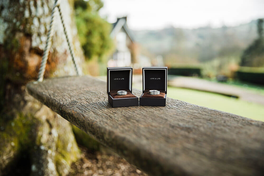 Rings in boxes at Danny and Andy real gay wedding image copyright DK Ashton Photography via Gay Wedding Guide 2 5