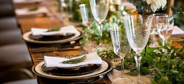 Rosemary Table Setting Long At Telfit Farm Wedding Venue Yorkshire Gay Wedding Guide 9 380X174