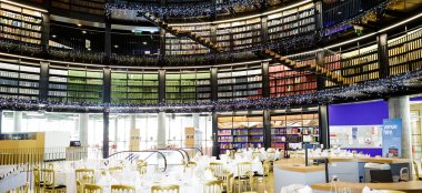 Rotunda Of Books At Rep Theatre Wedding Venue Birmingham Unique Wedding Venue Via The Gay Wedding Guide 9 380X174