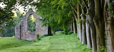 Ruin In Grounds Of Northumberland Wedding Venue Capheaton Hall Country House Wedding Venue Newcastle Gay Wedding 9 380X174