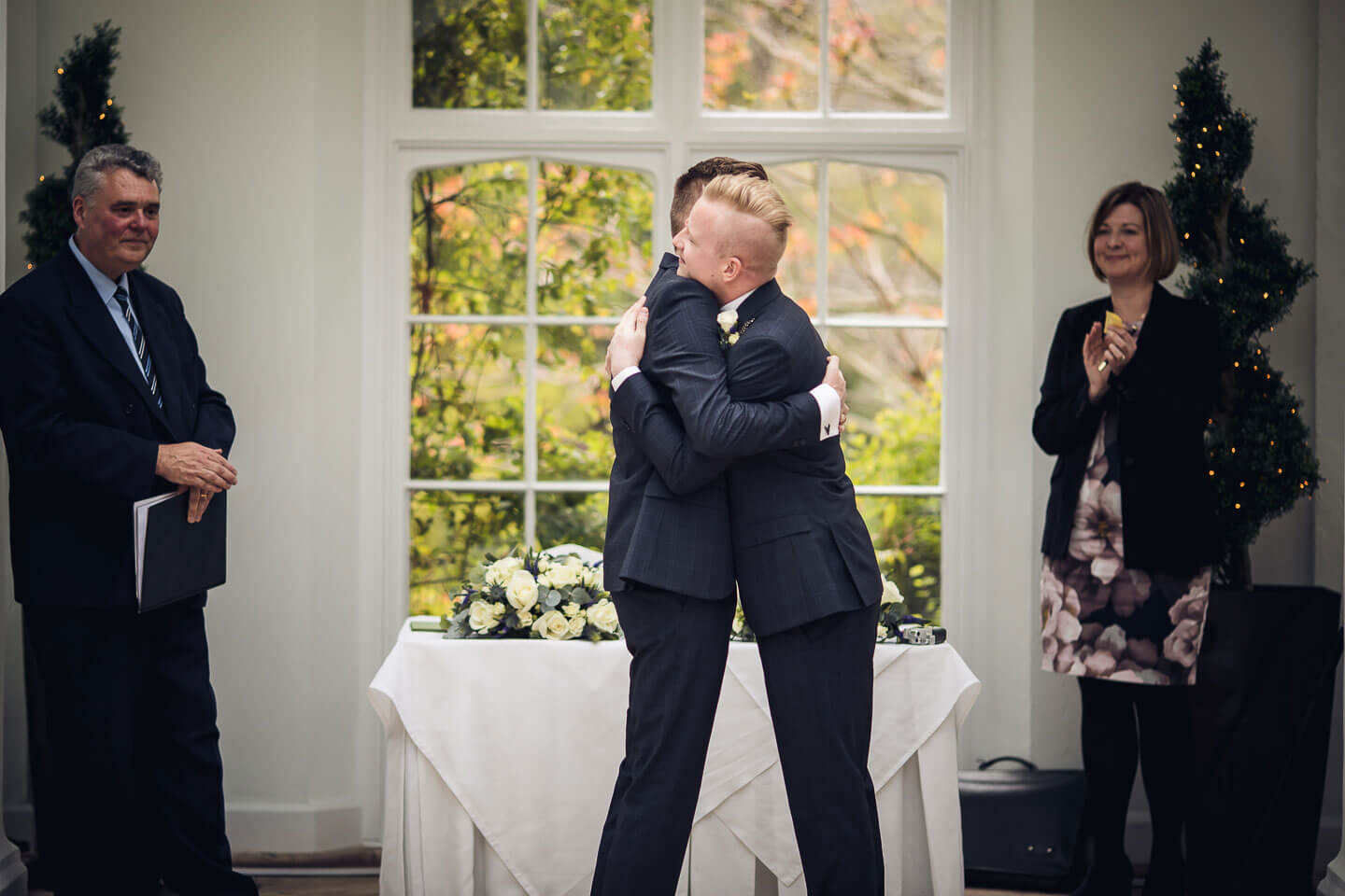 Sam and Kyles gay wedding photos kiss after vows image copyright Shooting Pixels featured on The Gay Wedding Guide 3 5
