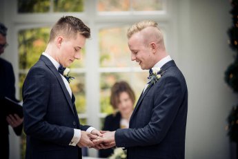 Sam And Kyles Gay Wedding Photos Ring Exchange Image Copyright Shooting Pixels Featured On The Gay Wedding Guide 3 5 345X230