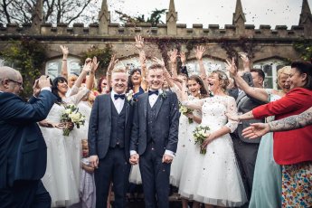 Sam At His Gay Wedding Photos Confetti Shower Image Copyright Shooting Pixels Featured On The Gay Wedding Guide 3 5 345X230