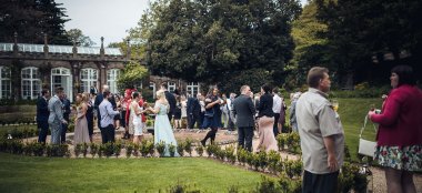 Sam At His Gay Wedding Photos Guests Mingle Outside Image Copyright Shooting Pixels Featured On The Gay Wedding Guide 3 5 380X174