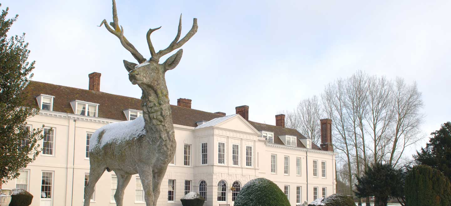 Snow at Gosfield Hall country house wedding venue Essex gay wedding guide 9