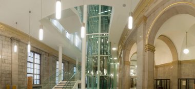Staircase At Wedding Venue Manchester Central Library Featured On Gay Wedding Guide 9 380X174