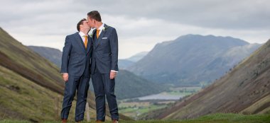 Steve Ian Gay Grooms Lake District Wedding Photographer Chris Freer Images Gay Wedding Guide 6 380X174