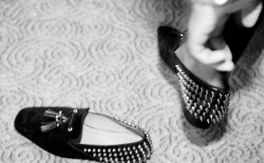 Studded Wedding Shoes Allison And Naomi Lesbian Wedding Copyright Hazel Buckley Photography Via The Gay Wedding Guide 3 5 373X230