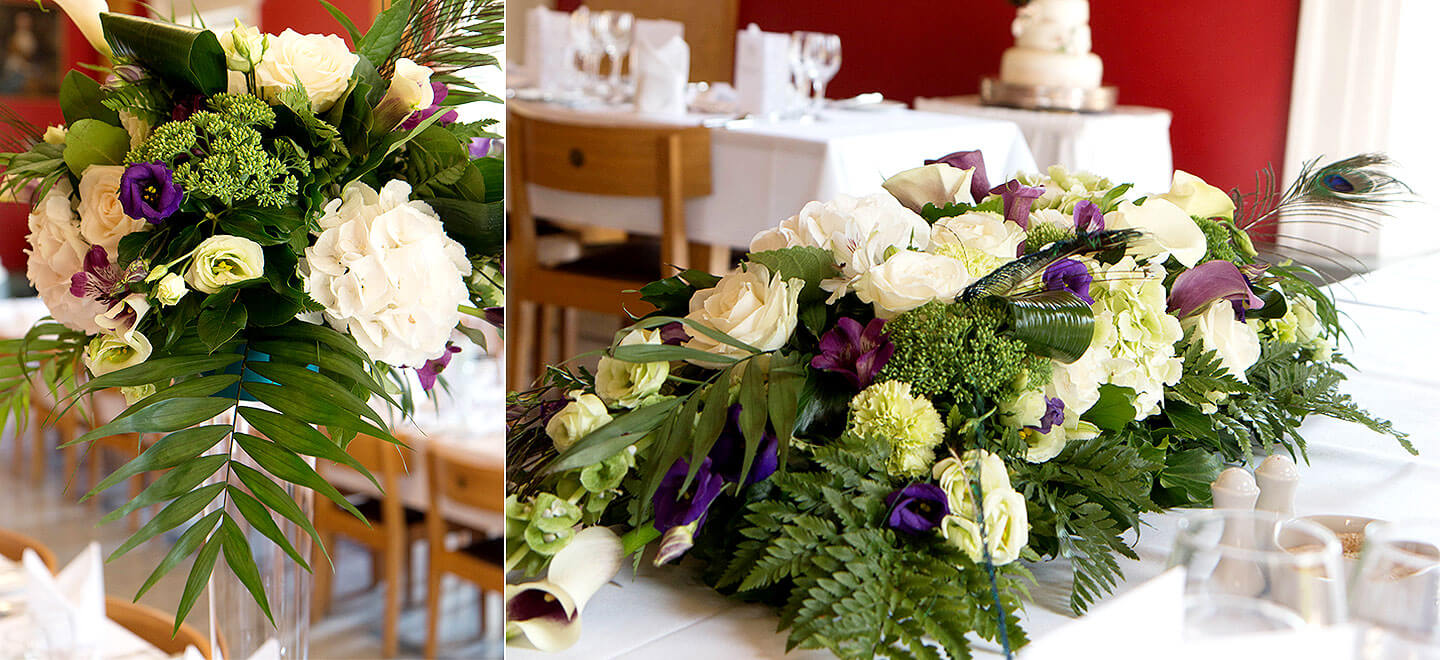 Summer wedding flower ideas white purple Clare Kenward Flowers Wedding Florist Cambridge via the Gay Wedding Guide 6