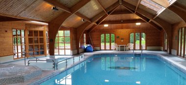 Swimming Pool At Haughton Hall Shropshire Wedding Venue Gay Wedding Guide 9 380X174