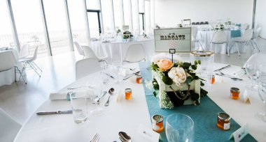 Table Decor At Guy And Andrews Same Sex Art Gallery Wedding At The Turner Contemporary Wedding In Margate Photo By Webb Weddings 3 5 380X204