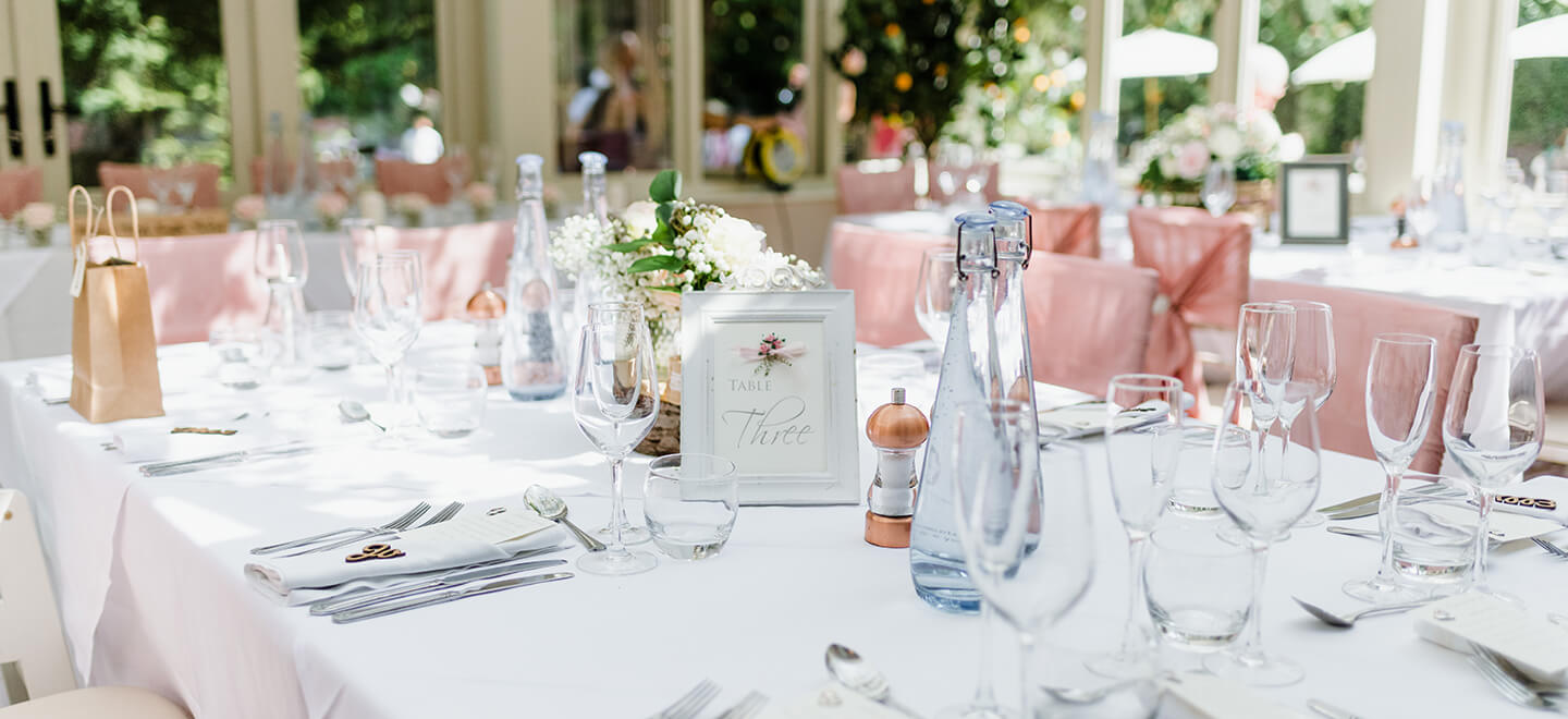 Table decor close up at Old Rectory wedding venue Worcester gay wedding guide 9