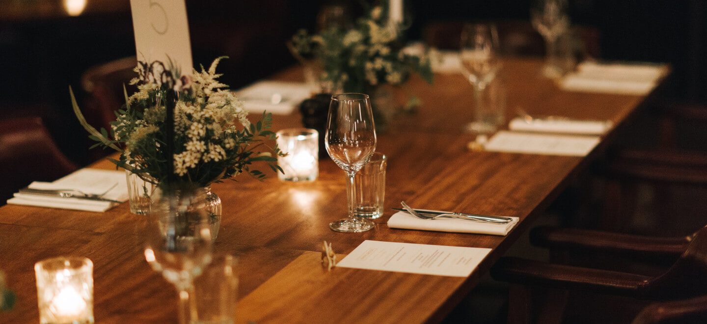 Table setting close at the Hawksmoor wedding venue London gay wedding guide image kristian leven photography 9