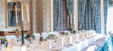 Wedding Breakfast Layout At The Petersham Hotel A Gay Wedding Venue Surrey Featured On The Gay Wedding Guide 9 380X174