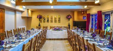 Wedding Breakfast In Castle Layout At Glenskirlie House Wedding Venue In Scotland Gay Wedding Guide 1 9 380X174