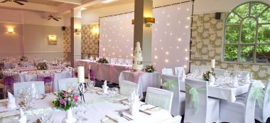 Wedding Breakfast Layout At Derwentwater Hotel Wedding Venue Lake District Gay Wedding Guide 9 380X174