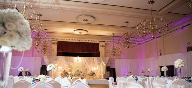 Wedding Breakfast Suite At Adelphi Hotel Wedding Venue Liverpool Gay Wedding Guide 9 380X174