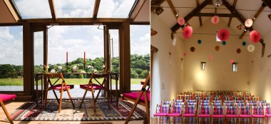 Wedding Ceremony Layout At Hayne Barn Wedding Venue Devon Gay Wedding Guide 9 380X174