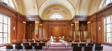 Wedding Ceremony Layout At Stoke Newington Town Hall Art Deco Wedding Venue London Via Gay Wedding Guide 9 380X174