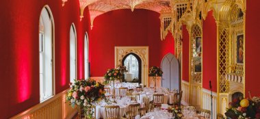 Wedding Breakfast At Unique Wedding Venue Strawberry Hill House Via Gay Wedding Guide Image By Owen Billcliffe Photography 9 380X174