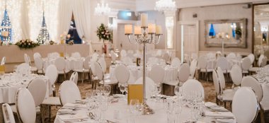 Wedding Breakfast Layout At Galgorm Spa Nothern Ireland Country House Wedding Venue Gay Wedding Guide 9 380X174